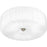 Quoizel Oberman 3Lt Flush Mount, Black/Opal Etched Ribbed