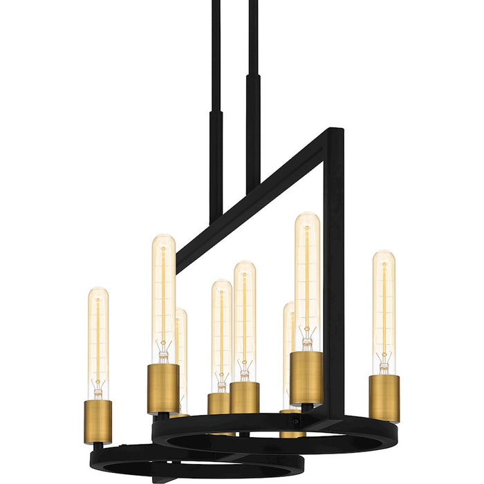 Quoizel Telfair 8 Light Island Light, Matte Black