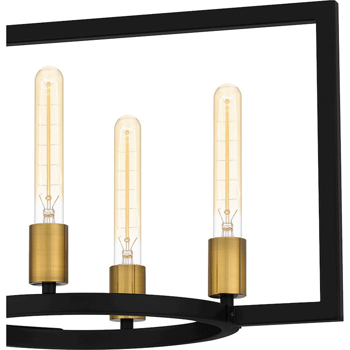 Quoizel Telfair 8 Light Island Light, Matte Black