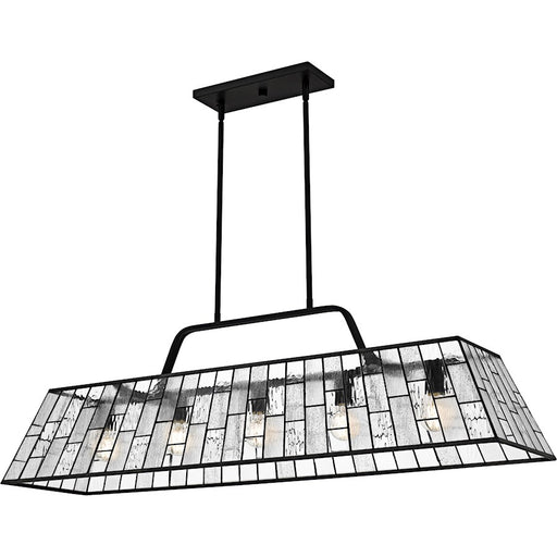 Quoizel Rainier 5Lt Island Light, Black/Multitextured Art - QLC6176MBK