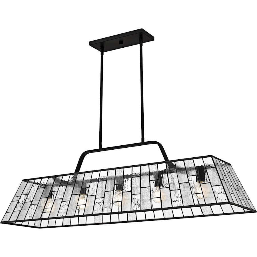 Quoizel Rainier 5Lt Island Light, Black/Multitextured Art - QLC6176MBK