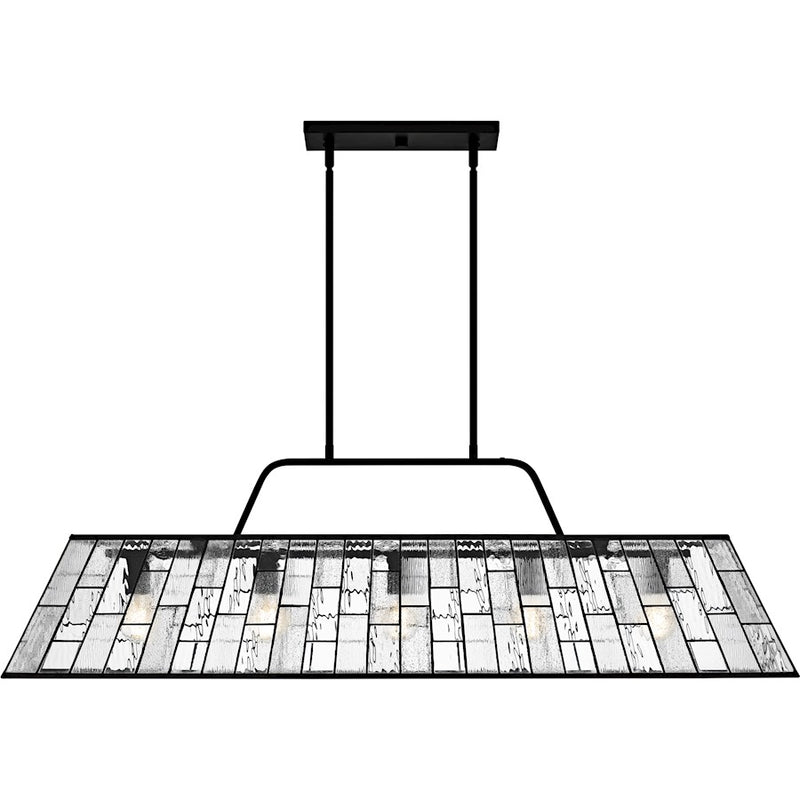 Quoizel Rainier 5Lt Island Light, Black/Multitextured Art