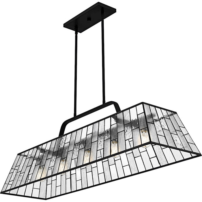 Quoizel Rainier 5Lt Island Light, Black/Multitextured Art