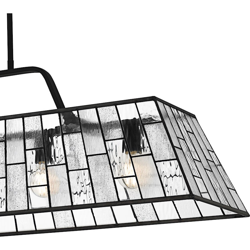Quoizel Rainier 5Lt Island Light, Black/Multitextured Art