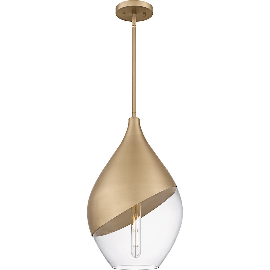 Quoizel Drover 1Light Pendant, Bronze Gold/Clear Glass - QMP6797BGD