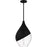 Quoizel Drover 1Light Pendant, Matte Black/Clear Glass