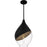 Quoizel Drover 1Light Pendant, Matte Black/Clear Glass