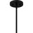 Quoizel Drover 1Light Pendant, Matte Black/Clear Glass
