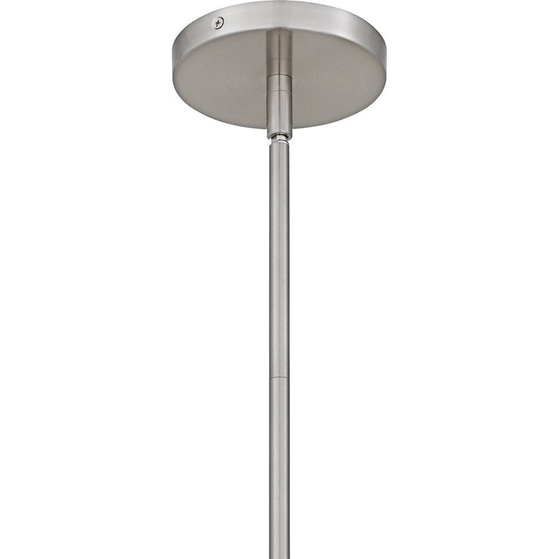 Quoizel Hollis 1Light Pendant, Brushed Nickel/Clear Water Glass