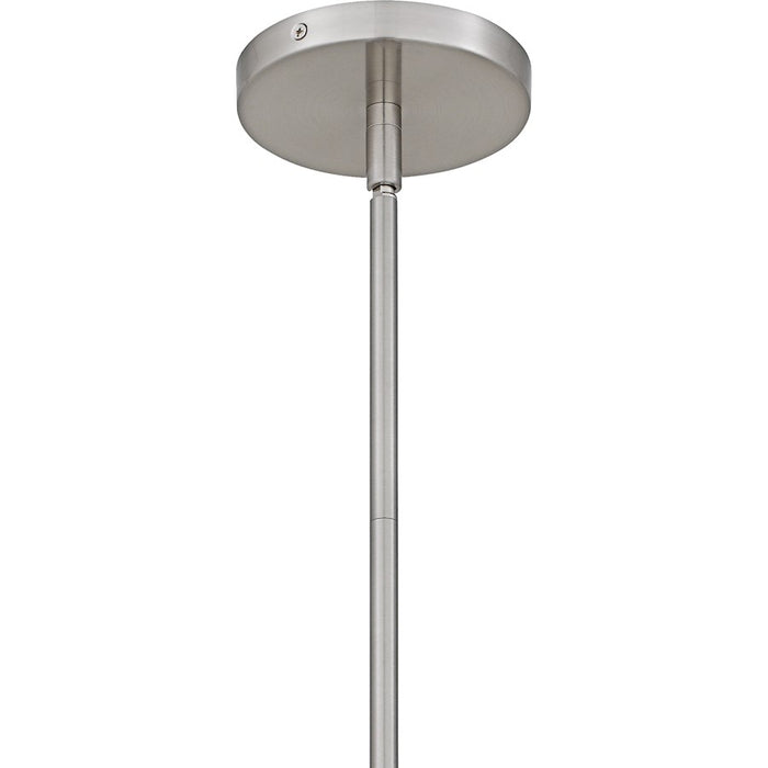 Quoizel Hollis 1Light Pendant, Brushed Nickel/Clear Water Glass