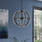 Quoizel Dre 4 Light Pendant, Matte Black/Clear Piastra Glass