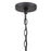 Quoizel Dre 4 Light Pendant, Matte Black/Clear Piastra Glass