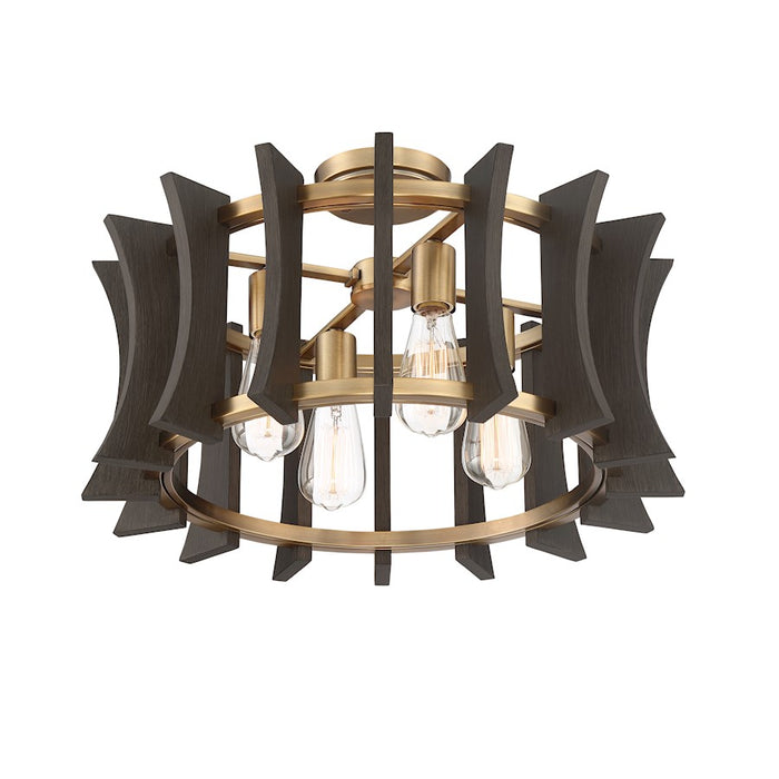 Quoizel Cordelia 4 Light Pendant, Aged Brass