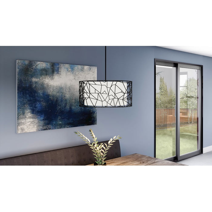 Quoizel Oversized Pendant 4 Light Pendant, Matte Black