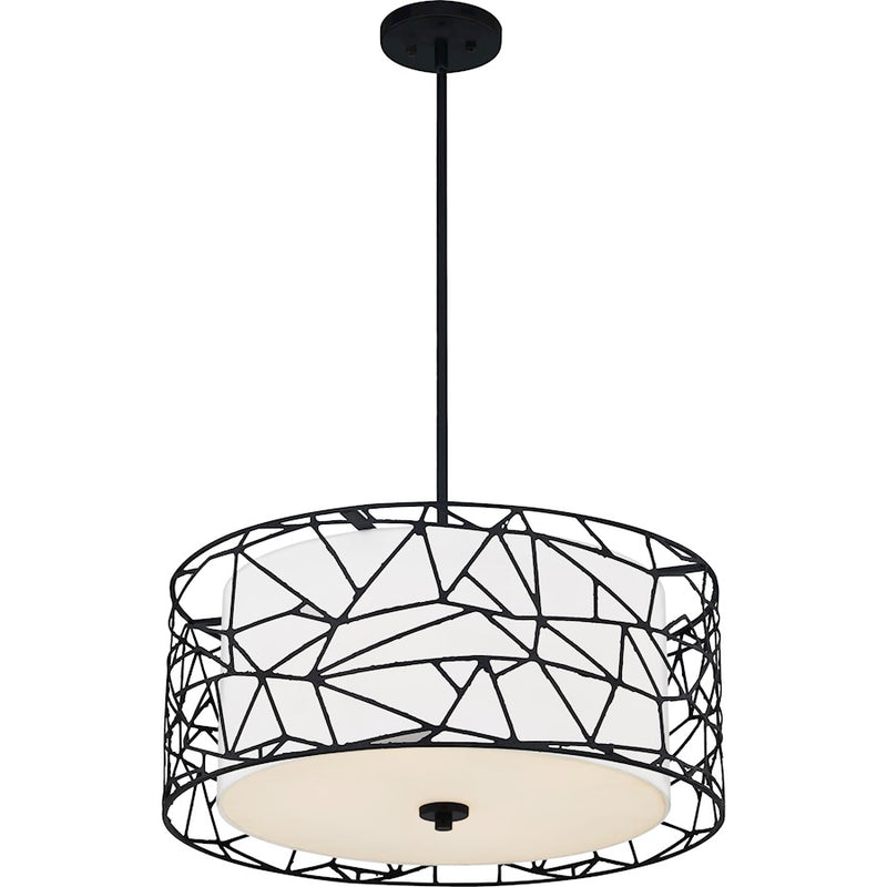 Quoizel Oversized Pendant 4 Light Pendant, Matte Black