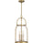 Quoizel Colonel 3 Light Mini Pendant, Weathered Brass/Clear