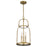 Quoizel Colonel 3 Light Mini Pendant, Weathered Brass/Clear