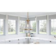 Quoizel Bristol 1 Light Mini Pendant, Weathered Brass