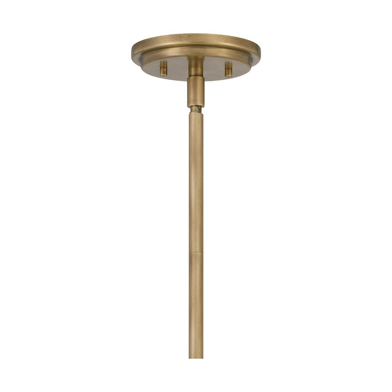 Quoizel Bristol 1 Light Mini Pendant, Weathered Brass