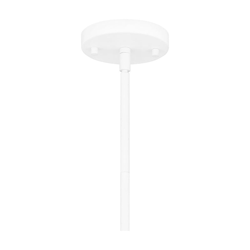 Quoizel Darmody 1 Light Pendant, White Lustre/Metal Shade