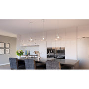 Quoizel Iona 1 Light Pendant, Polished Chrome/Clear Seeded