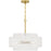 Quoizel Teton 5 Light Pendant, Brushed Gold/Rope