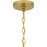 Quoizel Teton 5 Light Pendant, Brushed Gold/Rope