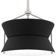Quoizel Nira 13in 2-Light Pendant | Industrial Brushed Nickel and Matte Black Metal | Foyer & Kitchen Island | 13 x 13 x 11 in | Model QP6166BN
