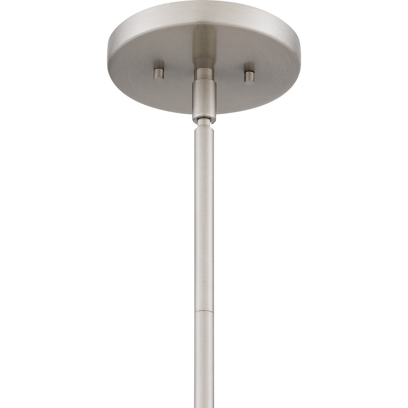 Quoizel Nira 13in 2-Light Pendant | Industrial Brushed Nickel and Matte Black Metal | Foyer & Kitchen Island | 13 x 13 x 11 in | Model QP6166BN