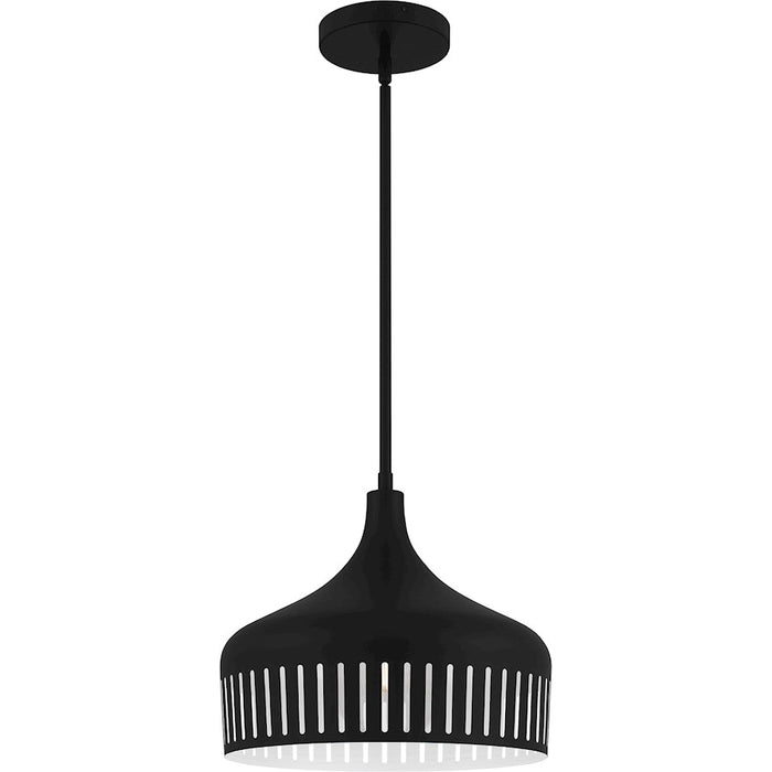 Quoizel Keagan 1 Light Pendant, Matte Black/Metal - QP6208MBK