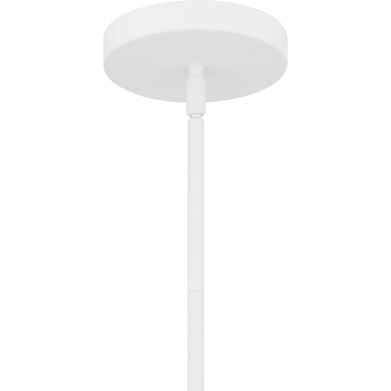 Quoizel Keagan 1 Light Pendant, Matte White/Metal