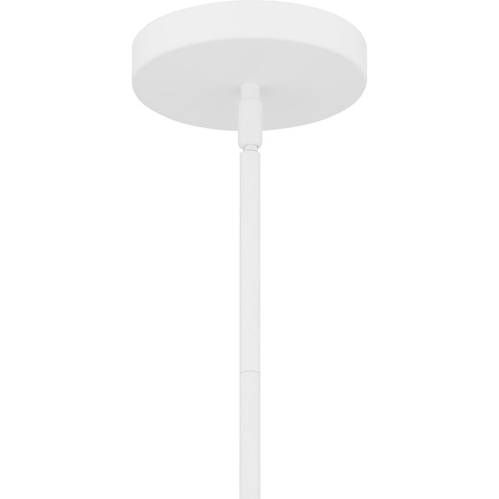 Quoizel Keagan 1 Light Pendant, Matte White/Metal