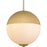 Quoizel Mia 2 Light Pendant, Brushed Gold/Opal Etched Ribbed Glass