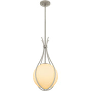 Quoizel Aliyah 11in 1-Light Mini Pendant | Modern Brushed Nickel and Opal Etched Glass | Kitchen Island & Bar | 10.75 x 10.75 x 22 in | Model QP6216BN