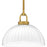 Quoizel Jansen 1 Light Pendant, Brushed Gold/Clear/Opal Etched Glass