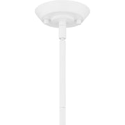 Quoizel Graft 24in 4-Light Pendant | Coastal Matte White and Rattan Caning | Kitchen Island & Dining Room | 24 x 24 x 9 in | Model QP6218W