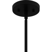 Quoizel Berner 16in 3-Light Pendant | Modern Industrial Matte Black and Gold Steel | Entryway & Home Office | 16 x 16 x 5.5 in | Model QP6223MBK