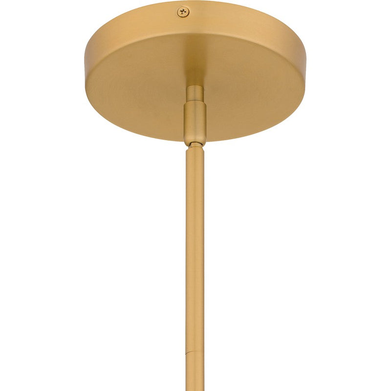 Quoizel Kiko 1 Light Pendant, Brushed Weathered Brass/Metal