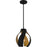 Quoizel Kiko 1 Light Pendant, Matte Black/Metal