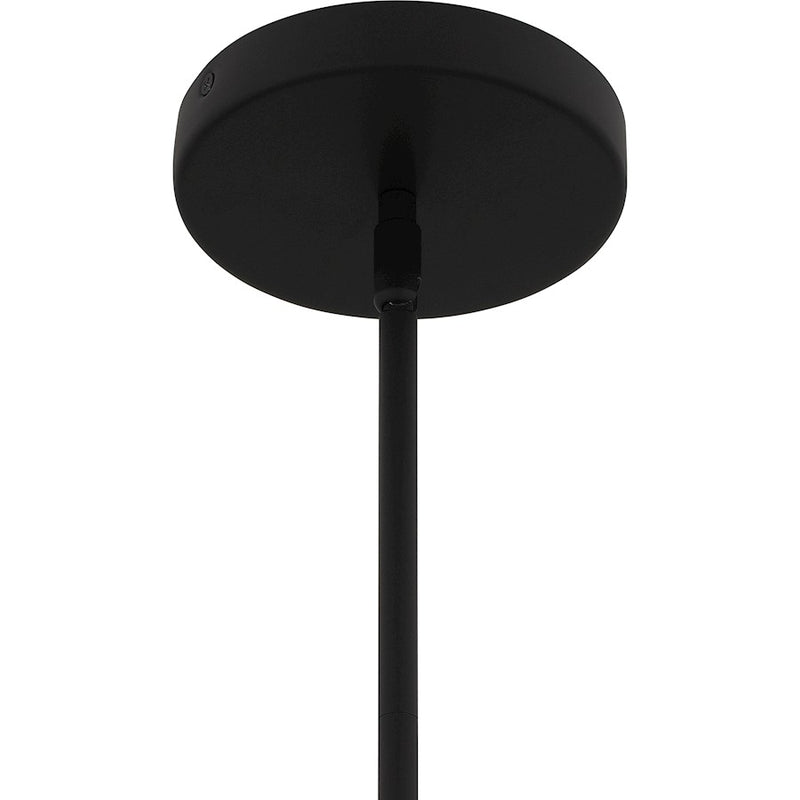 Quoizel Kiko 1 Light Pendant, Matte Black/Metal