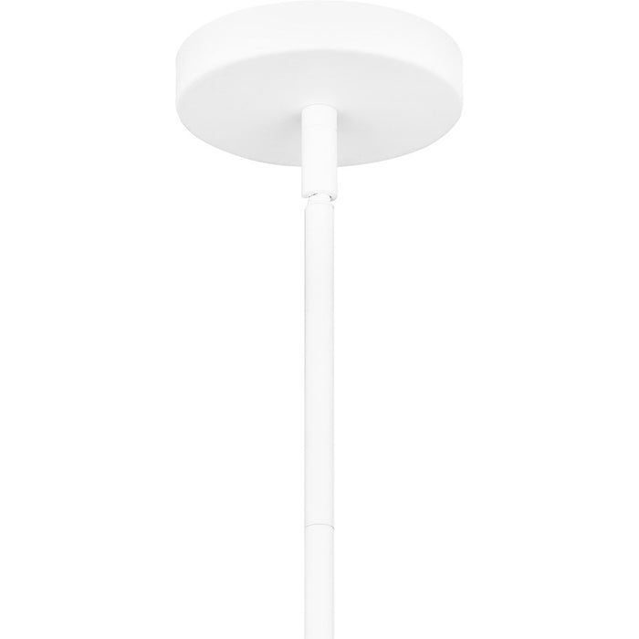 Quoizel Alani 4 Light Pendant, Matte White/Metal