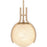 Quoizel Orbit 1 Light Pendant, Bronze Gold/Alabaster Glass