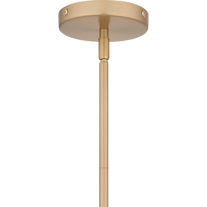 Quoizel Orbit 1 Light Pendant, Bronze Gold/Alabaster Glass