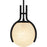 Quoizel Orbit 1 Light Pendant, Matte Black/Alabaster Glass