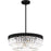 Quoizel Starlight 4 Light Pendant, Matte Black/Clear Crystal Glass - QP6742MBK