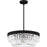 Quoizel Starlight 4 Light Pendant, Matte Black/Clear Crystal Glass