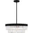 Quoizel Starlight 4 Light Pendant, Matte Black/Clear Crystal Glass