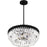 Quoizel Starlight 4 Light Pendant, Matte Black/Clear Crystal Glass