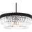 Quoizel Starlight 4 Light Pendant, Matte Black/Clear Crystal Glass