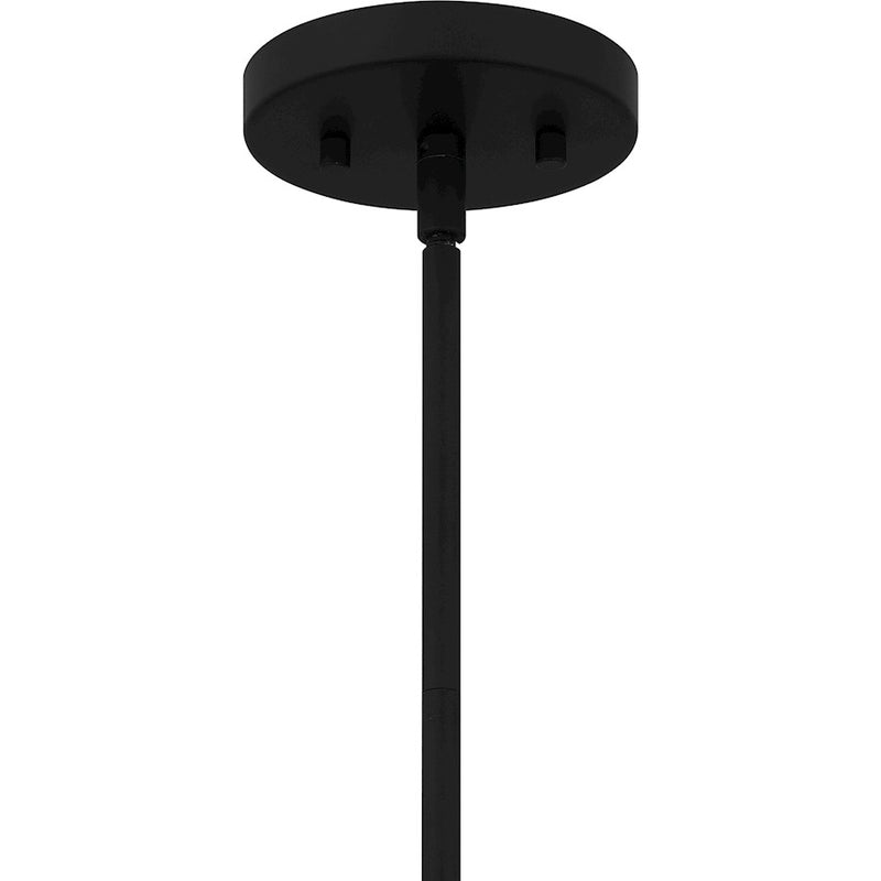 Quoizel Starlight 4 Light Pendant, Matte Black/Clear Crystal Glass
